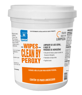 WIPES CLEAN BY PEROXY - Panos umedecidos com limpador de uso geral, à base de Peróxido de Hidrogênio