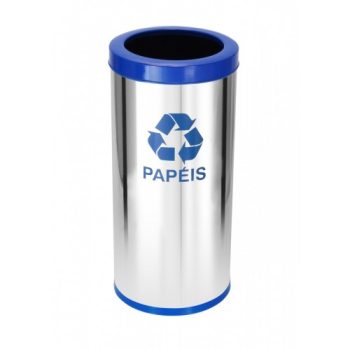 Lixeira em Aço Inox com Aro Pintado - JSN